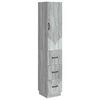 vidaXL Cabinet Set 2 pcs 33 x 34.5 x 87 cm Engineered Wood Grey Sonoma