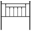 vidaXL Metal Replace Headboard Black 90 cm