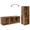 vidaXL TV Cabinet Set Wall-mounted 4 pcs Old Wood 37 x 35 x 107.5 cm