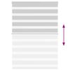 vidaXL Zebra Blind Light Grey 105x150 cm Fabric Width 100.9 cm Polyester