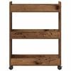 vidaXL Cabinet with Wheel Old wood 60 x 22 x 79 cm Engineered Wood