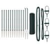 vidaXL Hexagonal Fence with Post 25 x 0.4 m PVC-Coated Steel Green