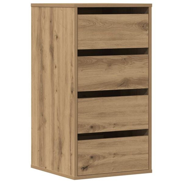 vidaXL Corner Chest of Drawers Artisian Oak 40x41x76 cm Engineered Wood