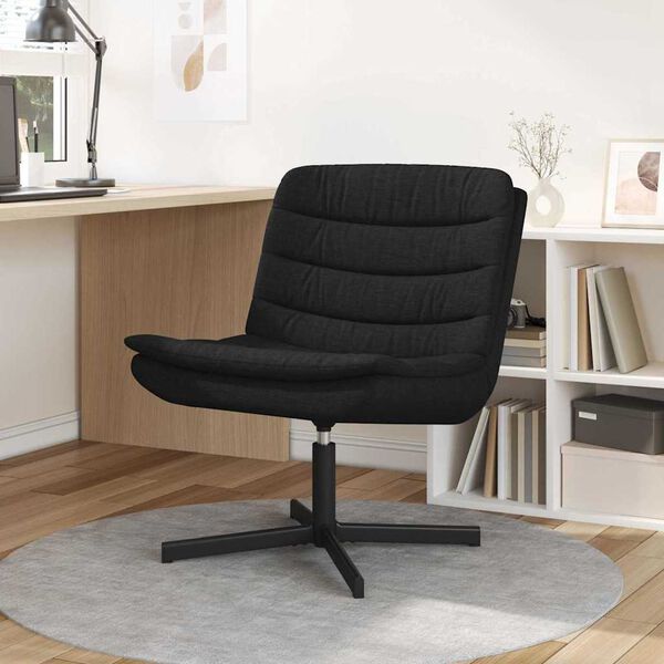 vidaXL Swivel Chair Black 63 x 75 x 76 cm Fabric