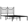 vidaXL Metal Bed Frame without Mattress with Headboard Black 120x190cm