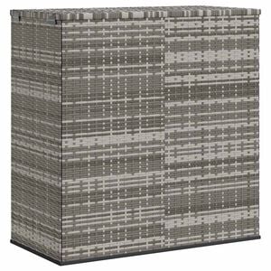 vidaXL Garden Cushion Box PE Rattan 100x49x103.5 cm Grey