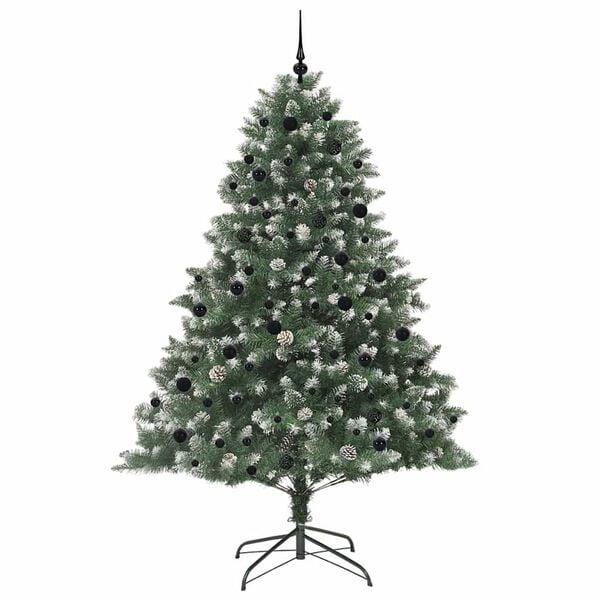 vidaXL Artificial Christmas Tree with 300 LEDs with Stand Green 240 cm