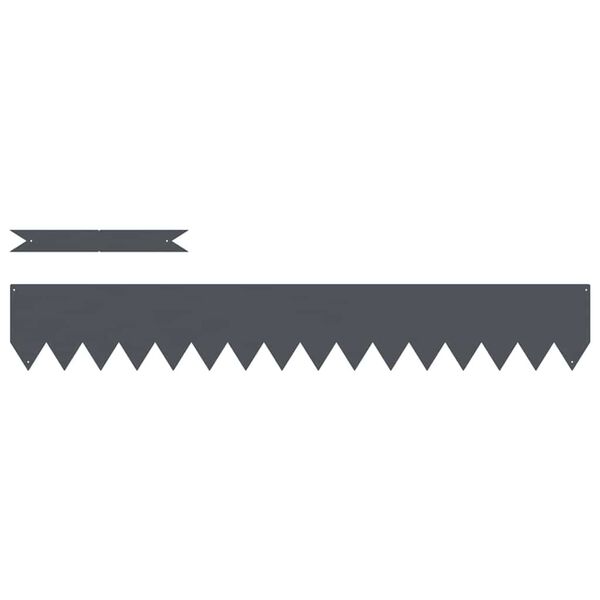 vidaXL Lawn Edging 30 pcs Anthracite 100 x 0.05 x 15 cm