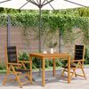 vidaXL Garden Chairs 2 pcs Black Solid Wood Acacia and Polypropylene