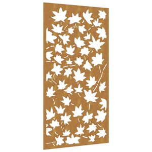 vidaXL Garden Wall Decoration 105x55 cm Corten Steel Maple Leaf Design