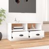 vidaXL TV Cabinet High Gloss White 93x35.5x45 cm Engineered Wood