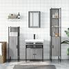 vidaXL 4 Piece Bathroom Furniture Set Grey Sonoma Engineered Wood