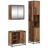 vidaXL Bathroom Furniture Set with Door 3 pcs Old Wood Engineered Wood