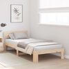 vidaXL Bed Frame with Headboard Natural 90 x 190 cm Solid Pine Wood