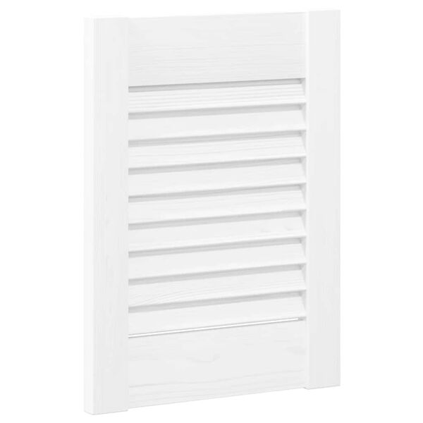 vidaXL Cabinet Doors Louvred Design 4 pcs White 39.5x29.5 cm