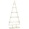 vidaXL Metal Christmas Tree with Stand Gold 125 cm Powder-coated steel