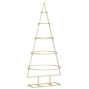 vidaXL Metal Christmas Tree with Stand Gold 125 cm Powder-coated steel