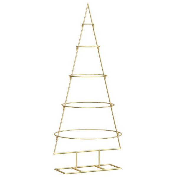 vidaXL Metal Christmas Tree with Stand Gold 125 cm Powder-coated steel