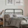 vidaXL Metal Replace Headboard Black 120 cm