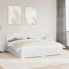 vidaXL Bed Frame with Headboard White 200 x 200 cm Engineered Wood