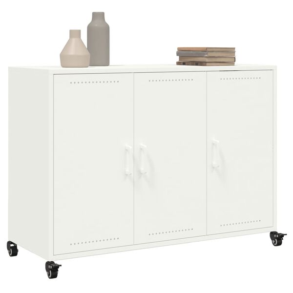 vidaXL Sideboard White 100.5x39x72 cm Steel