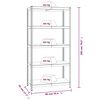 vidaXL 5-Layer Heavy-duty Shelves 2 pcs Silver Steel&Engineered Wood