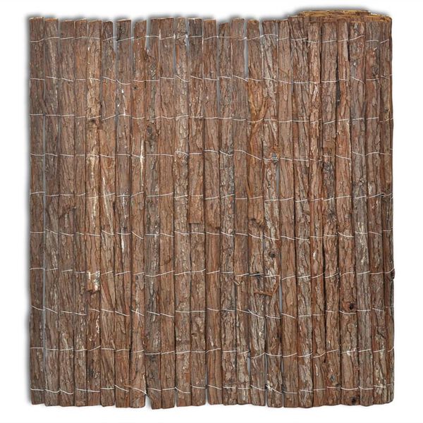 vidaXL Bark Fence 400x125 cm