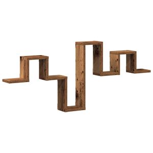 vidaXL Wall Shelf Wall-Mounted Old Wood 104.5 x 43 x 10 cm