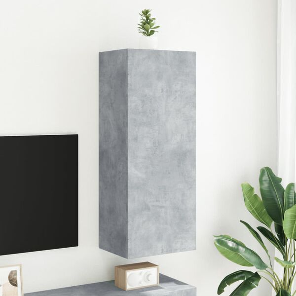 vidaXL TV Wall Cabinet Concrete Grey 40.5x30x102 cm Engineered Wood