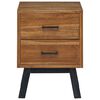 vidaXL Bedside Table Natural 40 x 35 x 55 cm Solid Teak Wood