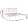 vidaXL Metal Bed Frame without Mattress with Headboard White 140x200cm