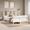 vidaXL Bookcase Bed without Mattress White 160x200cm Solid Wood Pine