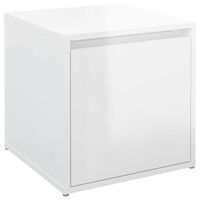 vidaXL Box Drawer High Gloss White 40.5x40x40 cm Engineered Wood