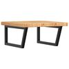 vidaXL Basin Shelf Wall Mounted Steel and Solid Wood Oak