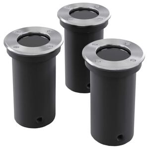 vidaXL Outdoor Ground Lights 3 pcs Round