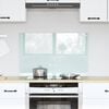 vidaXL Kitchen Backsplash White 80 x 50 cm Tempered Glass