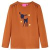 vidaXL Kids' T-shirt with Long Sleeves Cognac 92