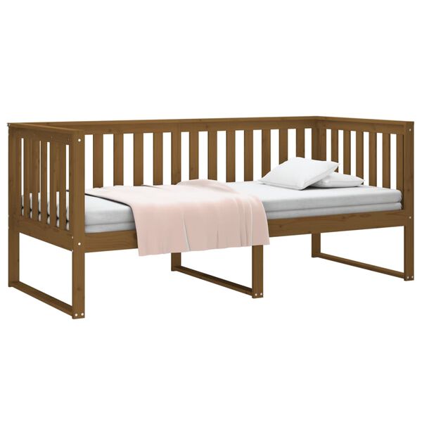 vidaXL Day Bed without Mattress Honey Brown 100x200 cm Solid Wood Pine
