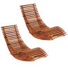 vidaXL Rocking Sun Loungers 2 pcs Acacia Wood