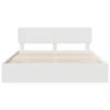 vidaXL Bed Frame with Headboard White 200 x 200 cm Engineered Wood