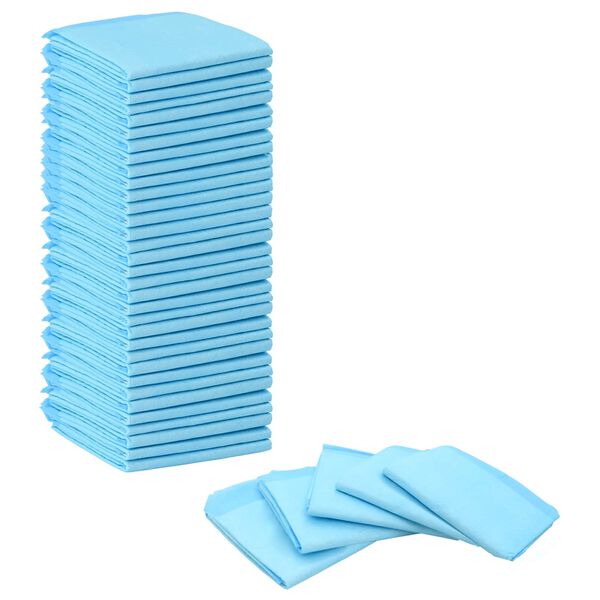 vidaXL Pet Training Pad 50 pcs Blue and White 60 x 45 cm