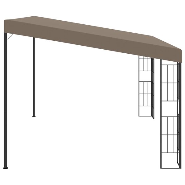 vidaXL Wall-mounted Gazebo 4x3 m Taupe Fabric