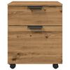vidaXL Mobile File Cabinet with Wheels Artisan Oak 45x38x54 cm Engineered Wood