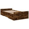 vidaXL Bed Frame with Drawers without Mattress Smoked Oak 90x200 cm
