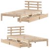 vidaXL Bed Frame with Drawers without Mattress 100x200 cm