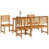 vidaXL Garden Bistro Set 5 pcs Brown Solid Acacia Wood