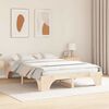 vidaXL Bed Frame Natural 150 x 200 cm Solid Pine Wood