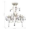 vidaXL Crystal Pendant Ceiling Lamp Chandeliers 2 pcs Elegant White