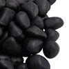vidaXL Polished Pebbles 25 kg Black 2-5 cm