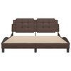 vidaXL Bed Frame without Mattress "Zadar" Brown 160x200 cm Faux Leather